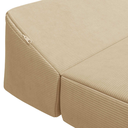 Fällbar Soffbed Grön grå 120 x 60 x 49 cm Tyg