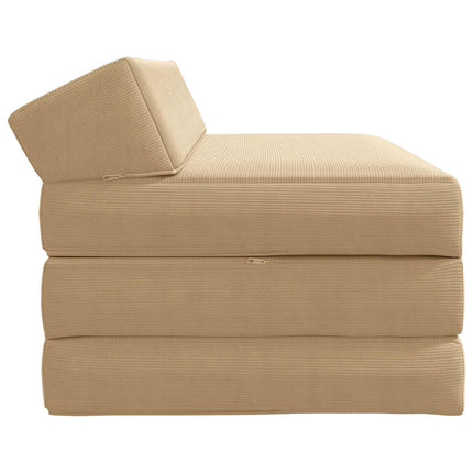 Fällbar Soffbed Grön grå 120 x 60 x 49 cm Tyg