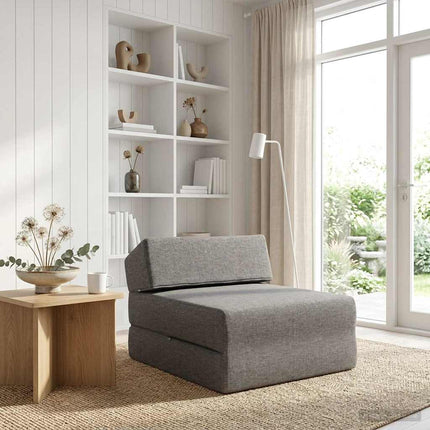 Fällbar Soffbed Ljusgrå 60 x 70 x 41 cm Tyg