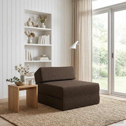 Fällbar Soffbed Taupe 60 x 70 x 41 cm Tyg