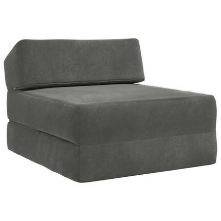 Fällbar Soffbed Mörkgrå 60 x 70 x 41 cm Tyg