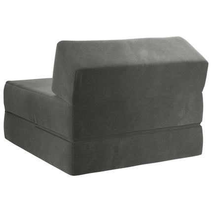 Fällbar Soffbed Mörkgrå 60 x 70 x 41 cm Tyg