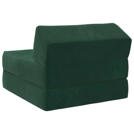 Fällbar Soffbed Mörkgrön 60 x 70 x 41 cm Tyg