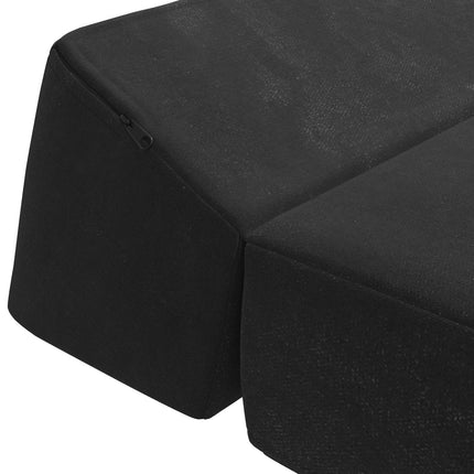 Fällbar Soffbed Svart 60 x 70 x 41 cm Tyg