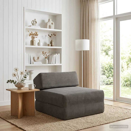 Fällbar Soffbed Ljusgrå 60 x 70 x 41 cm Tyg