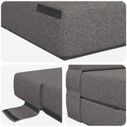 Fällbar Soffbed Ljusgrå 70 x 72 x 60 cm Tyg