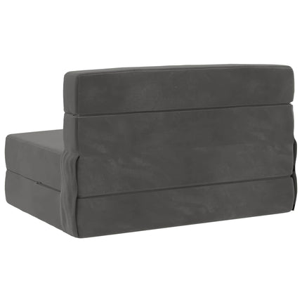 Fällbar Soffbed Mörkgrå 70 x 72 x 60 cm Tyg