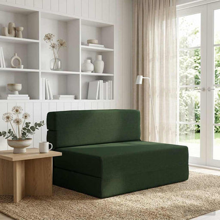 Fällbar Soffbed Mörkgrön 100 x 80 x 60 cm Tyg