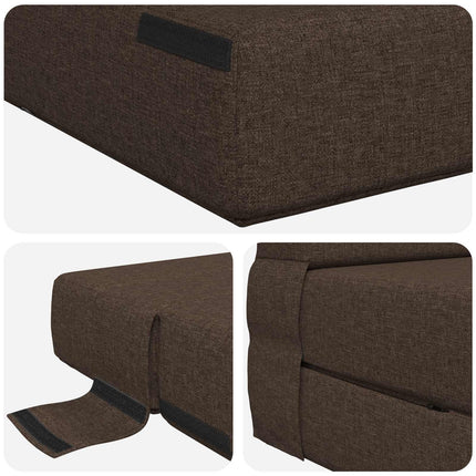 Fällbar Soffbed Taupe 70 x 80 x 60 cm Tyg