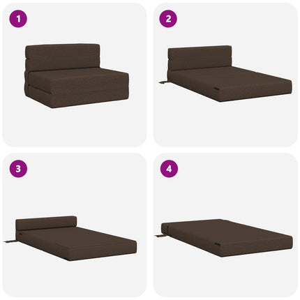 Fällbar Soffbed Taupe 70 x 80 x 60 cm Tyg