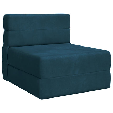 Fällbar Soffbed Blå 70 x 80 x 60 cm Tyg