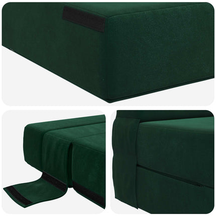 Fällbar Soffbed Mörkgrön 70 x 80 x 60 cm Tyg