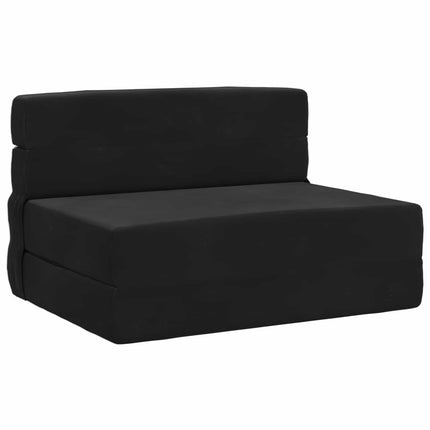 Fällbar Soffbed Svart 70 x 80 x 60 cm Tyg