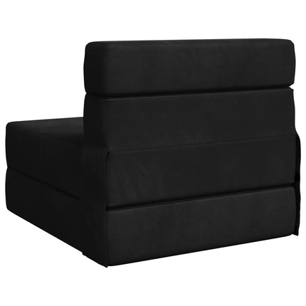 Fällbar Soffbed Svart 70 x 80 x 60 cm Tyg