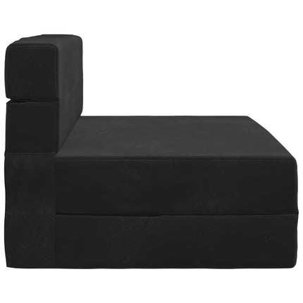 Fällbar Soffbed Svart 70 x 80 x 60 cm Tyg