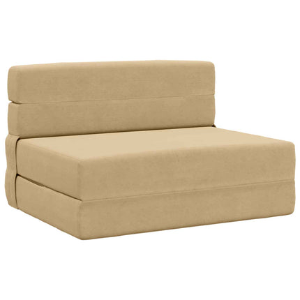 Fällbar Soffbed Grön grå 70 x 80 x 60 cm Tyg