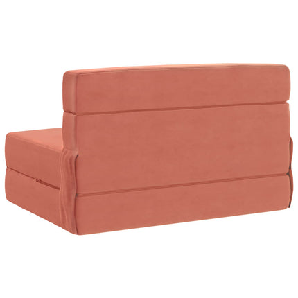 Fällbar Soffbed Röd orange 70 x 80 x 60 cm Tyg