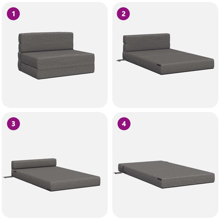 Fällbar Soffbed Ljusgrå 100 x 80 x 60 cm Tyg