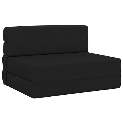 Fällbar Soffbed Svart 100 x 80 x 60 cm Tyg