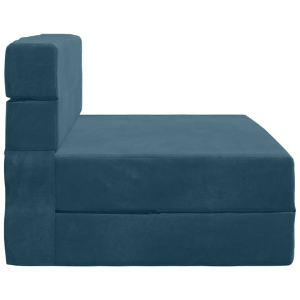 Fällbar Soffbed Blå 100 x 80 x 60 cm Tyg