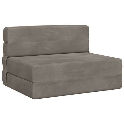 Fällbar Soffbed Ljusgrå 100 x 80 x 60 cm Tyg
