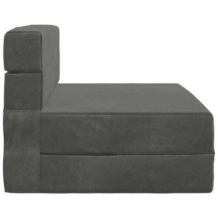 Fällbar Soffbed Mörkgrå 100 x 80 x 60 cm Tyg