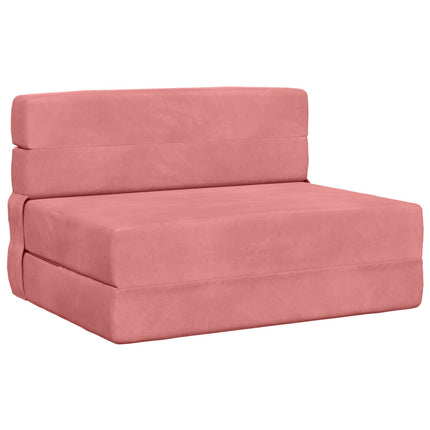 Fällbar Soffbed Rosa 100 x 80 x 60 cm Tyg