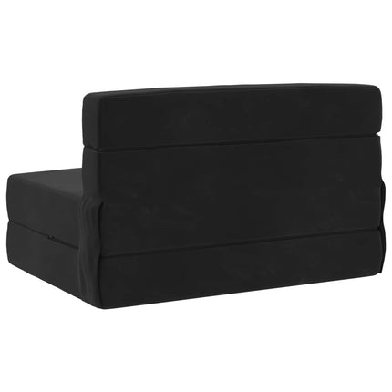 Fällbar Soffbed Svart 100 x 80 x 60 cm Tyg