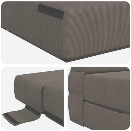 Fällbar Soffbed Ljusgrå 100 x 80 x 60 cm Tyg