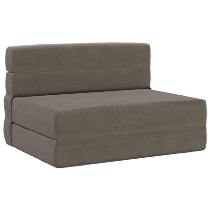 Fällbar Soffbed Ljusgrå 100 x 80 x 60 cm Tyg