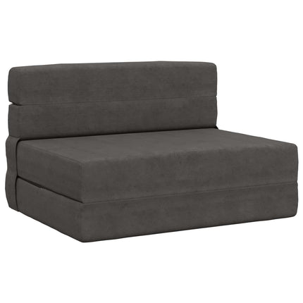 Fällbar Soffbed Mörkgrå 100 x 80 x 60 cm Tyg
