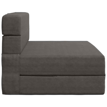 Fällbar Soffbed Mörkgrå 100 x 80 x 60 cm Tyg