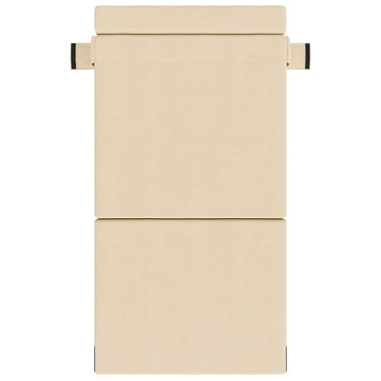 Fällbar Soffbed Gräddvit 100 x 80 x 60 cm Tyg