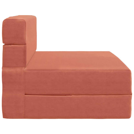 Fällbar Soffbed Röd orange 100 x 80 x 60 cm Tyg