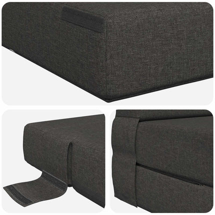 Fällbar Soffbed Mörkgrå 152 x 86,5 x 60 cm Tyg