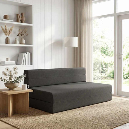 Fällbar Soffbed Mörkgrå 152 x 86,5 x 60 cm Tyg