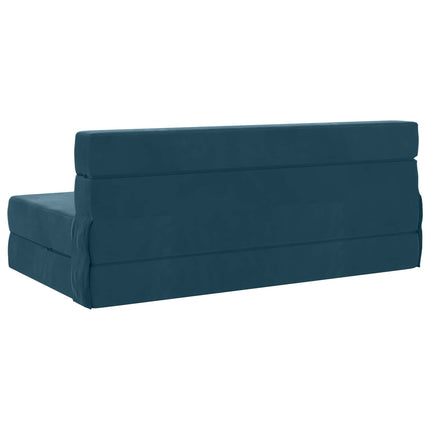 Fällbar Soffbed Blå 152 x 86,5 x 60 cm Tyg