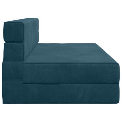 Fällbar Soffbed Blå 152 x 86,5 x 60 cm Tyg