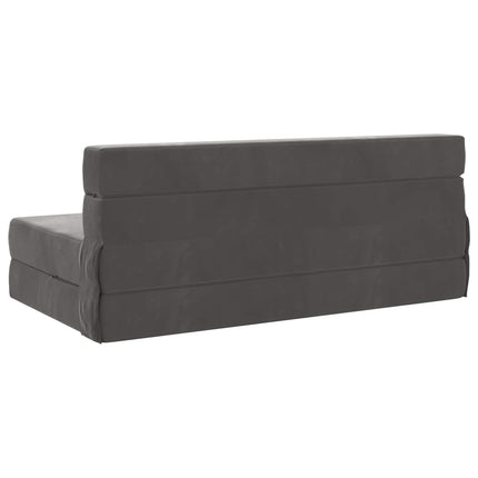 Fällbar Soffbed Mörkgrå 152 x 86,5 x 60 cm Tyg