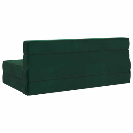 Fällbar Soffbed Mörkgrön 152 x 86,5 x 60 cm Tyg