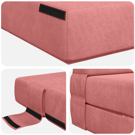 Fällbar Soffbed Rosa 152 x 86,5 x 60 cm Tyg