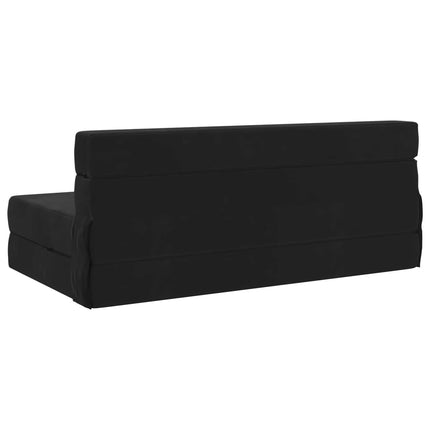 Fällbar Soffbed Svart 152 x 86,5 x 60 cm Tyg
