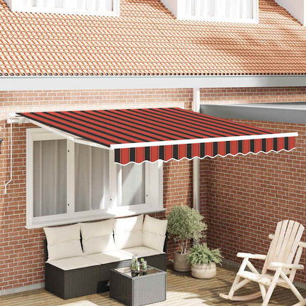 Utdragbar markis Orange och Brunt 350 x 250 cm