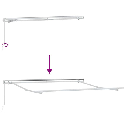 Utfällbar markis Orange och Brunt 350 x 250 cm