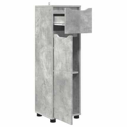 Badrumsskåp Betonggrå 30,5 x 30 x 101 cm Konstruerat trä