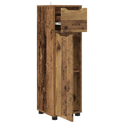 Badrumsskåp Gammalt trä 30,5 x 30 x 101 cm Konstruerat trä