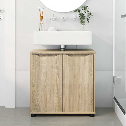 Badrumsvaskskåp Sonoma-ek 60 x 30 x 60 cm Konstruerat trä
