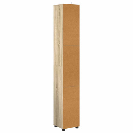 Badrumsskåp Sonoma-ek 30,5 x 30 x 195 cm Konstruerat trä