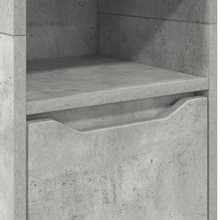 Badrumsskåp Betonggrå 30,5 x 30 x 195 cm Konstruerat trä