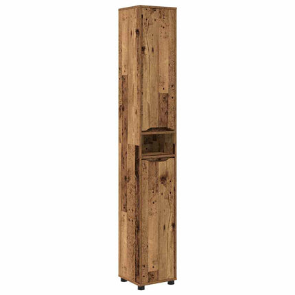 Badrumsskåp Gammalt trä 30,5 x 30 x 195 cm Konstruerat trä